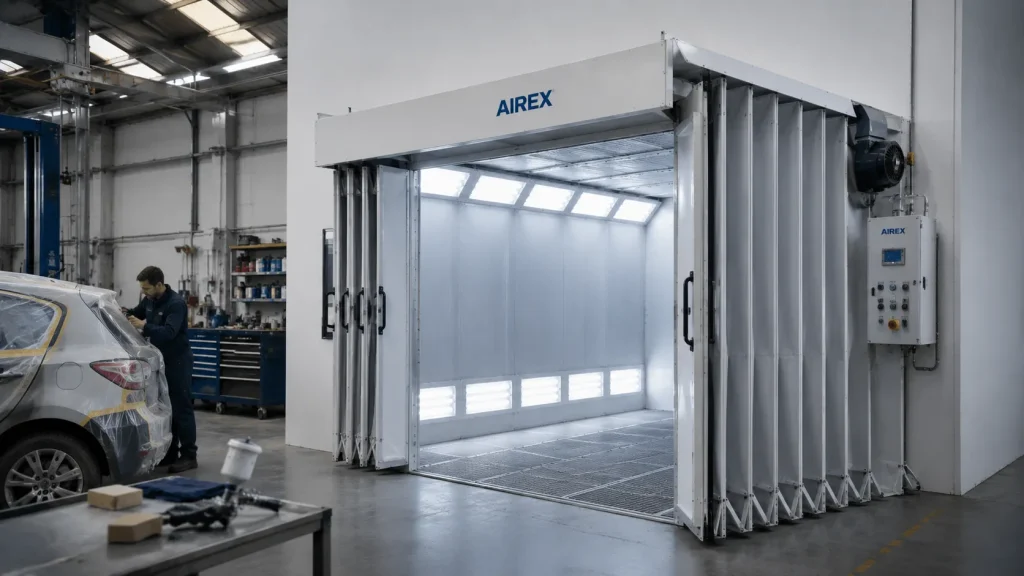Foldaway Spray Booths A Smart Solution for Limited Workshop Space