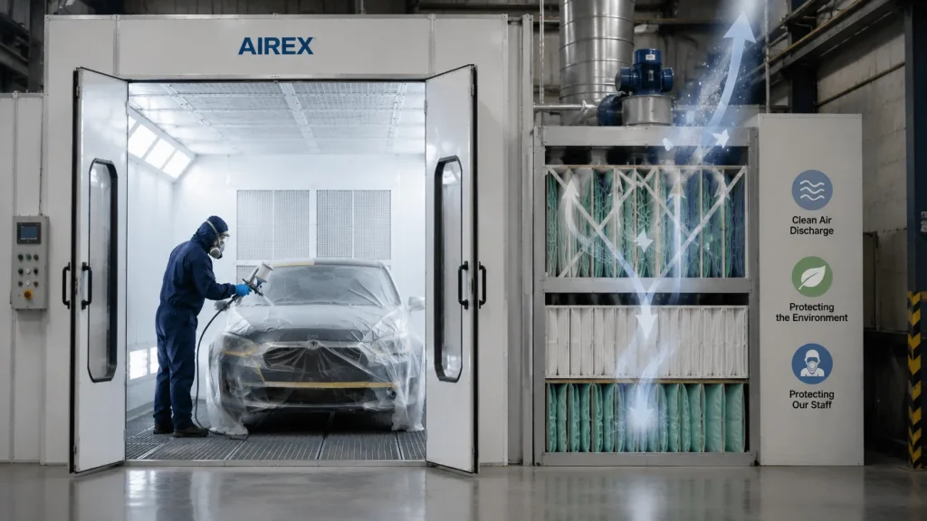 How Spray Booth Filtration Protects Staff and the Environment