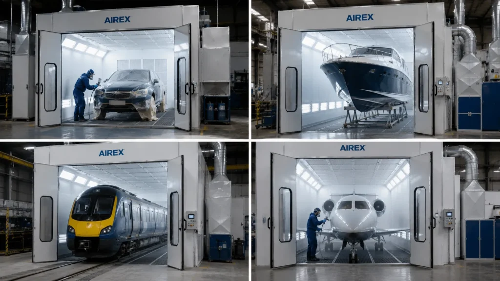 Spray Booths for Automotive, Marine, Rail and Aerospace Projects